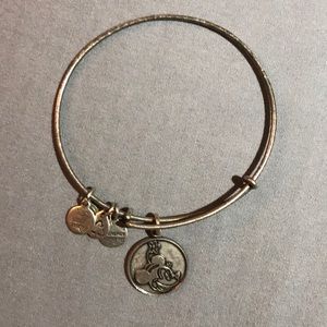 Silver Alex & Ani bracelet w/ Minnie Mouse pendant